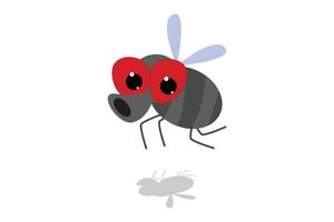 cute fly animal cartoon graphic vector