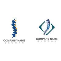 Spine chiropractic Care logo designs concept, Backbone Logo template vector