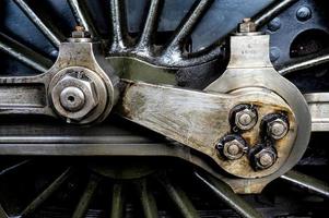 Sheffield Park, West Sussex, UK, 2013. An Old Steam Train Wheel photo