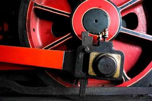 Sheffield Park, West Sussex, UK, 2013. An Old Steam Train Wheel photo