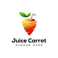 modern juice carrot logo design vector
