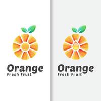 plantilla de vector de diseño de logotipo de naranja de fruta moderna