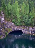 Karelia, Ruskeala, marble quarry, canyon, harsh Northern nature photo