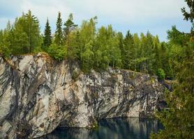 Karelia, Ruskeala, marble quarry, canyon, harsh Northern nature photo