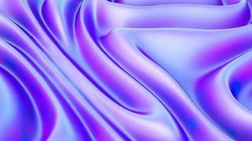 stilvolle abstrakte 3d-animationsfarbe wellenförmiges glattes konzept mehrfarbiges flüssiges muster. lila blaue wellenförmige reflexionsfläche makro. trendiger bunter flüssiger abstraktionsfluss