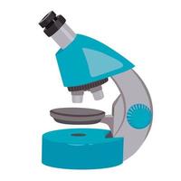 Blue microscope on a white background. vector