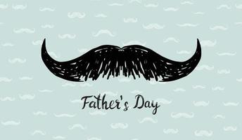 Happy Fathers Day, hand drawn style, vector illustration.