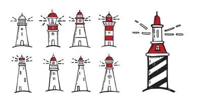 Lighthouse. Flat design, vector illustration.