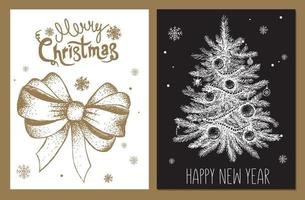 Christmas pattern in sketch style. Hand drawn illustration. vector