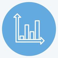 Icon Statistical Analysis. suitable for data analytics symbol. blue eyes style. simple design editable. design template vector. simple symbol illustration vector