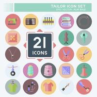 Tailor Icon Set. suitable for Tailor symbol. flat style. simple design editable. design template vector. simple symbol illustration vector