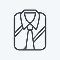 camisa formal de icono. adecuado para el símbolo de accesorios masculinos. estilo de línea diseño simple editable. vector de plantilla de diseño. ilustración de símbolo simple