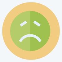 Icon Emoticon Sick. suitable for Emoticon symbol. flat style. simple design editable. design template vector. simple symbol illustration vector