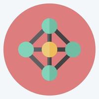 Icon Deep Learning. suitable for data analytics symbol. flat style. simple design editable. design template vector. simple symbol illustration vector
