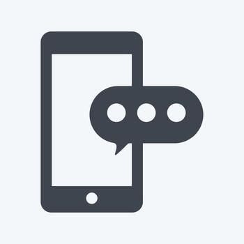 Icon Typing. suitable for Education symbol. glyph style. simple design editable. design template vector. simple symbol illustration vector