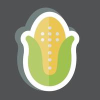 Sticker Corn. suitable for Garden symbol. simple design editable. design template vector. simple symbol illustration vector