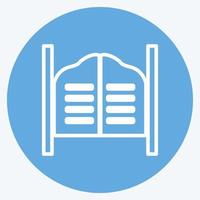 Icon Doors. suitable for Wild West symbol. blue eyes style. simple design editable. design template vector. simple symbol illustration vector