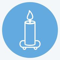 Icon Candle on Shelf. suitable for Spa symbol. blue eyes style. simple design editable. design template vector. simple symbol illustration vector