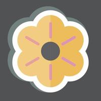 Sticker Flower. suitable for garden symbol. simple design editable. design template vector. simple symbol illustration vector