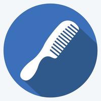 Icon Comb. suitable for beauty care symbol. long shadow style. simple design editable. design template vector. simple symbol illustration vector