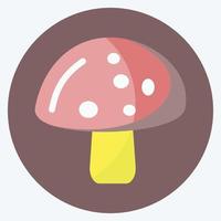 Icon Mushroom. suitable for Fruits and Vegetables symbol. flat style. simple design editable. design template vector. simple symbol illustration vector
