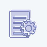 Icon Document Settings. suitable for User Interface symbol. two tone style. simple design editable. design template vector. simple symbol illustration vector