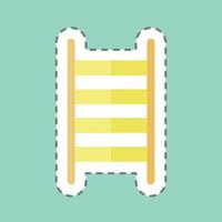 Sticker line cut Ladder. suitable for garden symbol. simple design editable. design template vector. simple symbol illustration vector