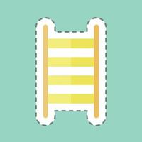 Sticker line cut Ladder. suitable for garden symbol. simple design editable. design template vector. simple symbol illustration vector