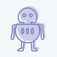 robot icono. adecuado para el símbolo de programación. estilo de dos tonos. diseño simple editable. vector de plantilla de diseño. ilustración de símbolo simple