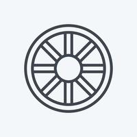 Icon Wheel. suitable for Garden symbol. line style. simple design editable. design template vector. simple symbol illustration vector