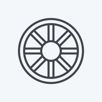 Icon Wheel. suitable for Garden symbol. line style. simple design editable. design template vector. simple symbol illustration vector