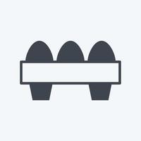 Icon Eggs. suitable for Garden symbol. glyph style. simple design editable. design template vector. simple symbol illustration vector