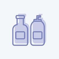 Icon Cream Bottles. suitable for Spa symbol. two tone style. simple design editable. design template vector. simple symbol illustration vector