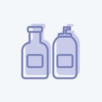 Icon Cream Bottles. suitable for Spa symbol. two tone style. simple design editable. design template vector. simple symbol illustration vector