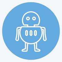 robot icono. adecuado para el símbolo de programación. estilo de ojos azules. diseño simple editable. vector de plantilla de diseño. ilustración de símbolo simple