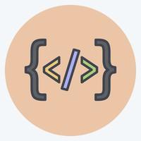 Icon Programming. suitable for Programming symbol. color mate style. simple design editable. design template vector. simple symbol illustration vector
