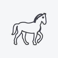 caballo icono. adecuado para el símbolo animal. estilo de línea diseño simple editable. vector de plantilla de diseño. ilustración de símbolo simple