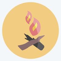 Icon Fire. suitable for Wild West symbol. flat style. simple design editable. design template vector. simple symbol illustration vector