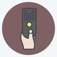 Icon Holding Remote. suitable for Hand Actions symbol. color mate style. simple design editable. design template vector. simple symbol illustration vector