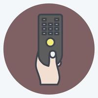 Icon Holding Remote. suitable for Hand Actions symbol. color mate style. simple design editable. design template vector. simple symbol illustration vector