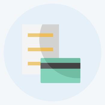 Icon Pay via Card. suitable for digital web symbol. flat style. simple design editable. design template vector. simple symbol illustration vector