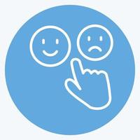 Icon Feedback 1. suitable for Feedback symbol. Blue Eyes Style. simple design editable. design template vector. simple symbol illustration vector