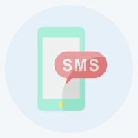 Icon SMS Notification. suitable for Education symbol. flat style. simple design editable. design template vector. simple symbol illustration vector