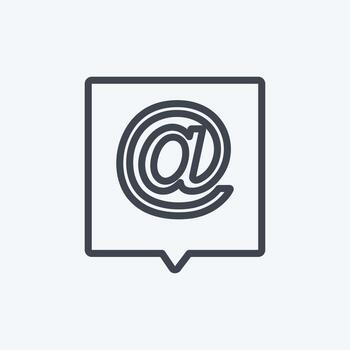 icono de correo electrónico. adecuado para el símbolo de la educación. estilo de línea diseño simple editable. vector de plantilla de diseño. ilustración de símbolo simple