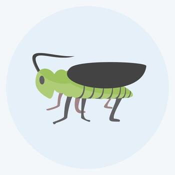 Icon Grasshopper. suitable for Animal symbol. flat style. simple design editable. design template vector. simple symbol illustration vector