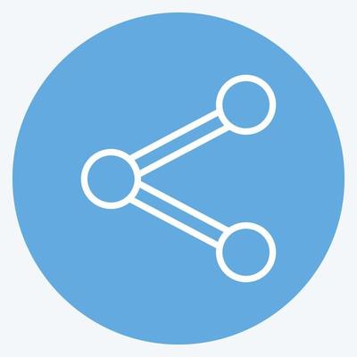 Icon Sharing. suitable for web interface symbol. blue eyes style. simple design editable. design template vector. simple symbol illustration