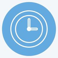 reloj icono. adecuado para el símbolo del partido. estilo de ojos azules. diseño simple editable. vector de plantilla de diseño. ilustración de símbolo simple