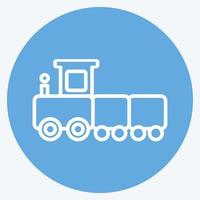 Icon Toy Train. suitable for Baby symbol. blue eyes style. simple design editable. design template vector. simple symbol illustration vector