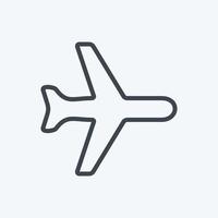 Icon Aeroplane Mode. suitable for Mobile Apps symbol. line style. simple design editable. design template vector. simple symbol illustration vector