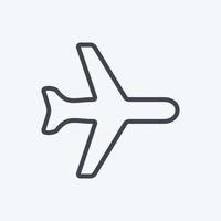 icono de modo avión. adecuado para el símbolo de aplicaciones móviles. estilo de línea diseño simple editable. vector de plantilla de diseño. ilustración de símbolo simple